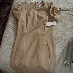 H&M Classic Beige Long Sleeve Dress